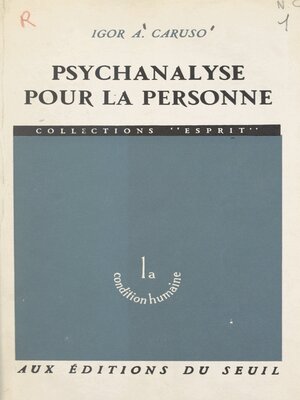 cover image of Psychanalyse pour la personne